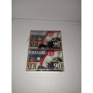 Two Maxell XLII 90 High Bias Blank Audio Cassette Tapes (Pack of 2)